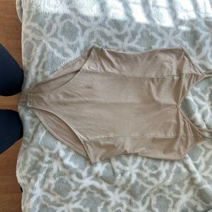tan/cream body suit